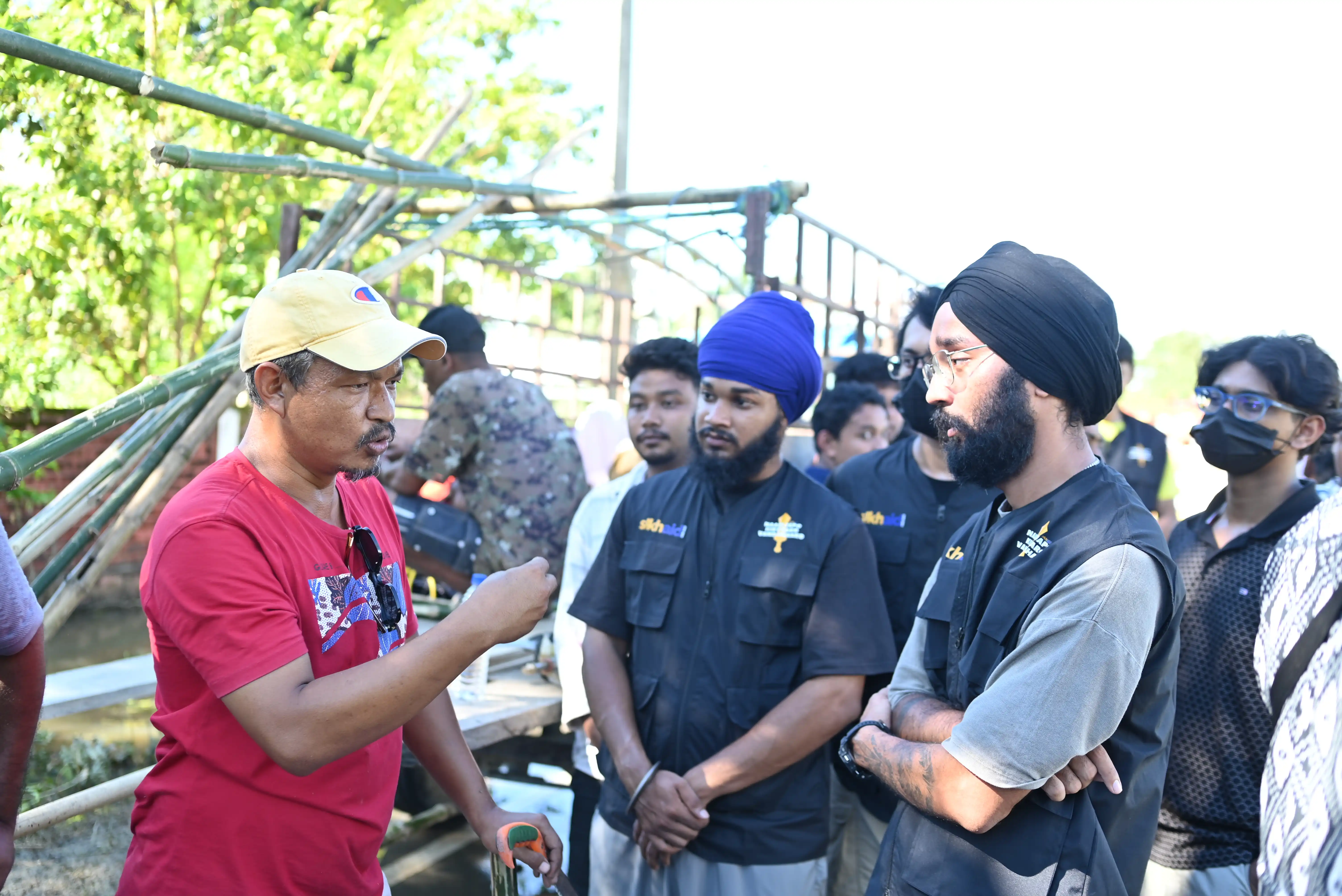 Emergency relief distribution during the Assam floods
